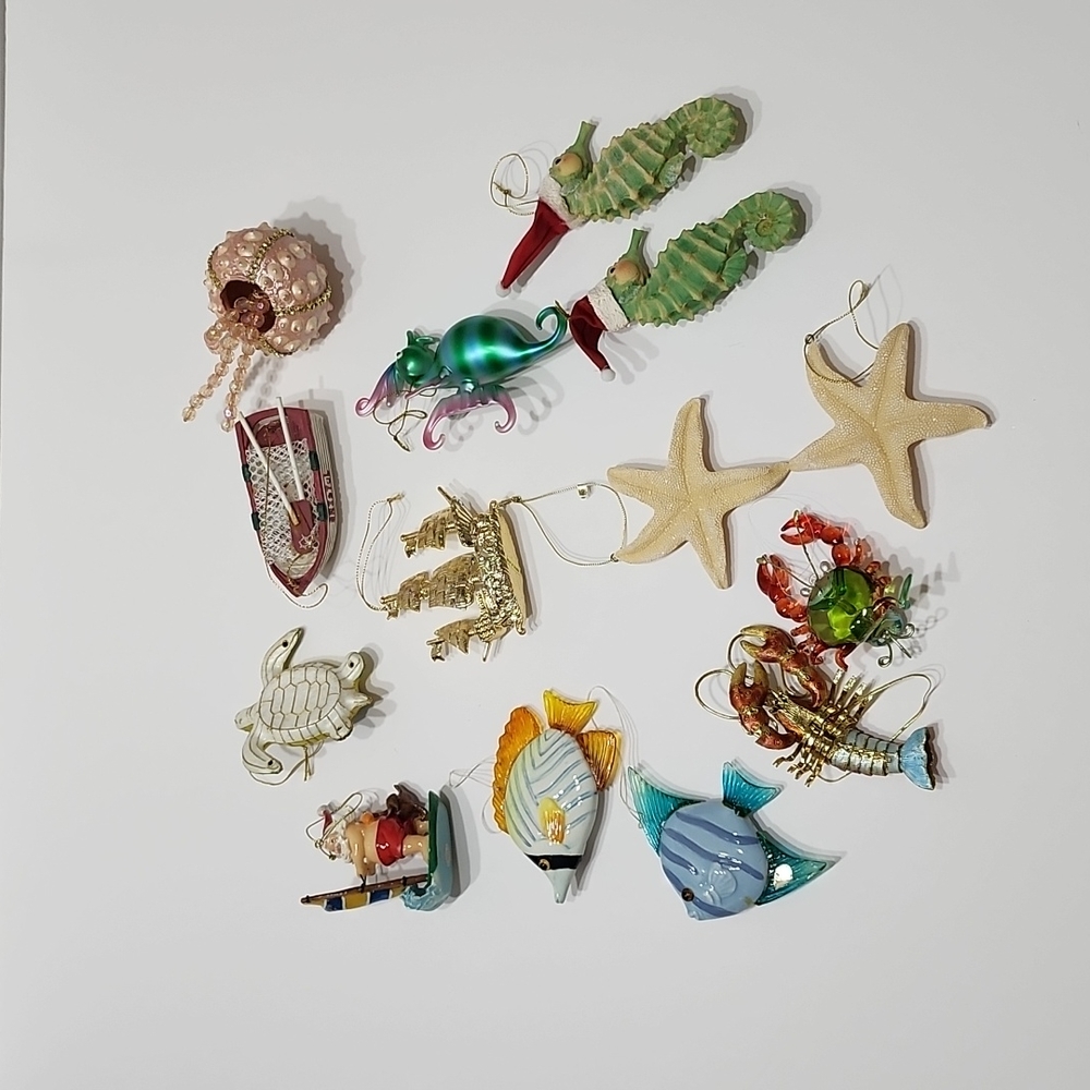 Christmas Hanging Decorations At the Sea 14 Ornaments Pieces. - Picture 6 of 13